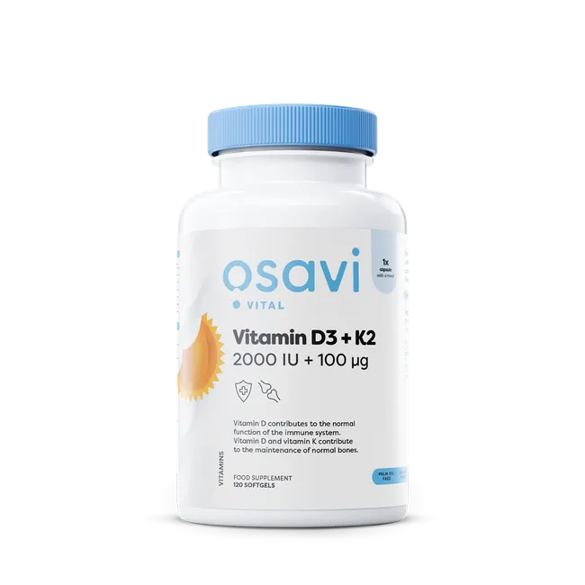 OSAVI Vitamin D3 + K2, 2000 IU + 100 μg