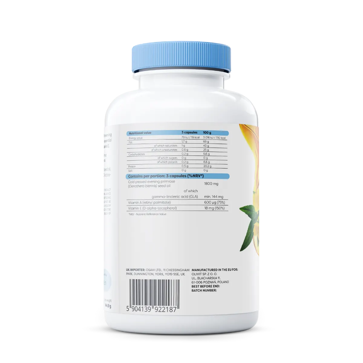 OSAVI Primrose Oil 1800 mg with vitamin A & E