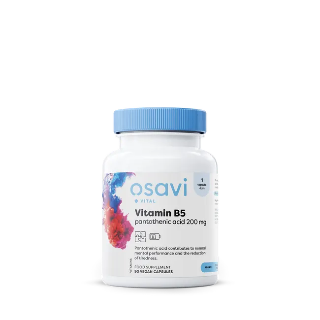 OSAVI Vitamin B5 Pantothenic Acid, 200mg