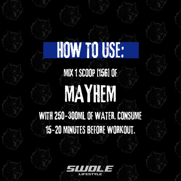 SWOLE Lifestyle MAYHEM Pre Workout 450g